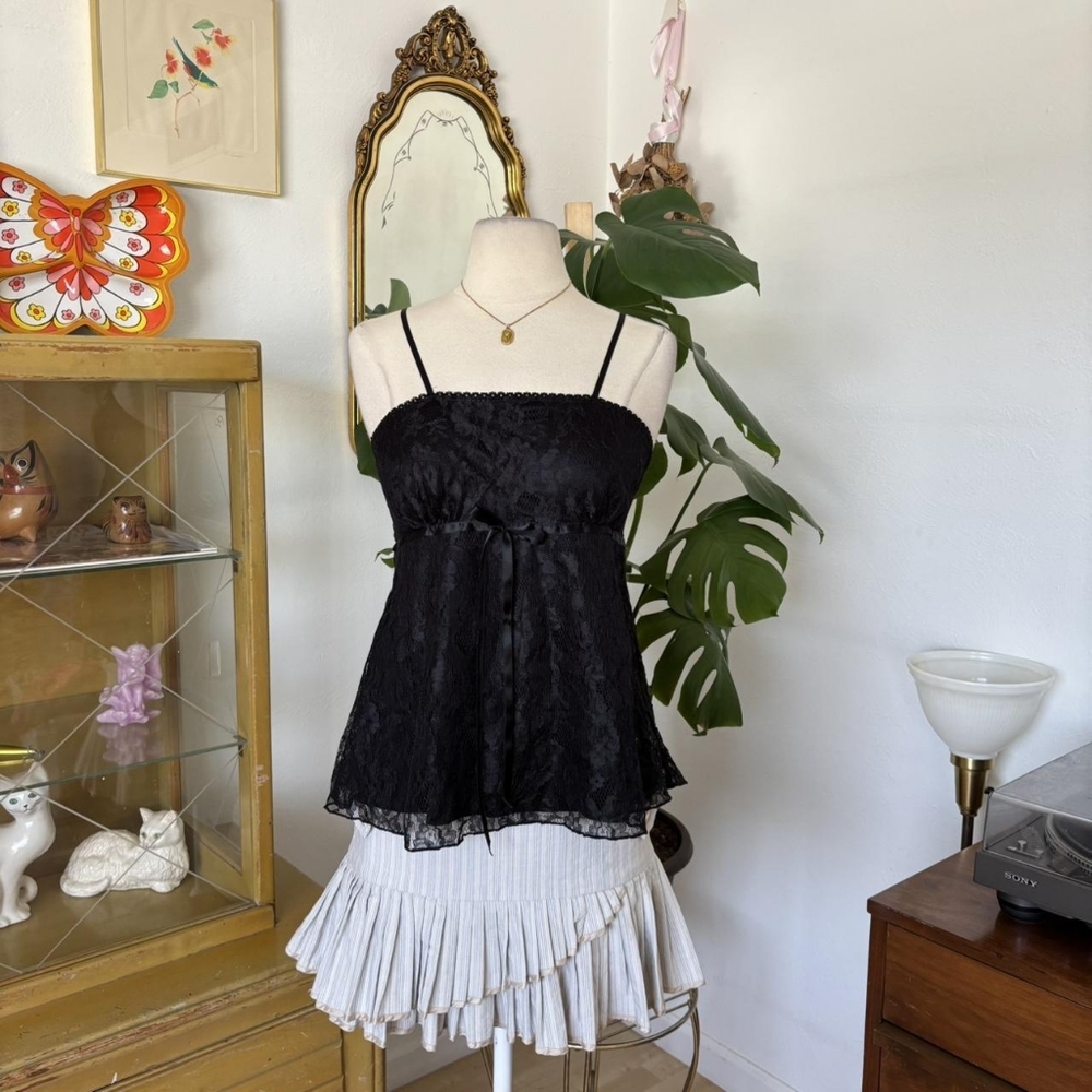 Black Lace Camisole Top